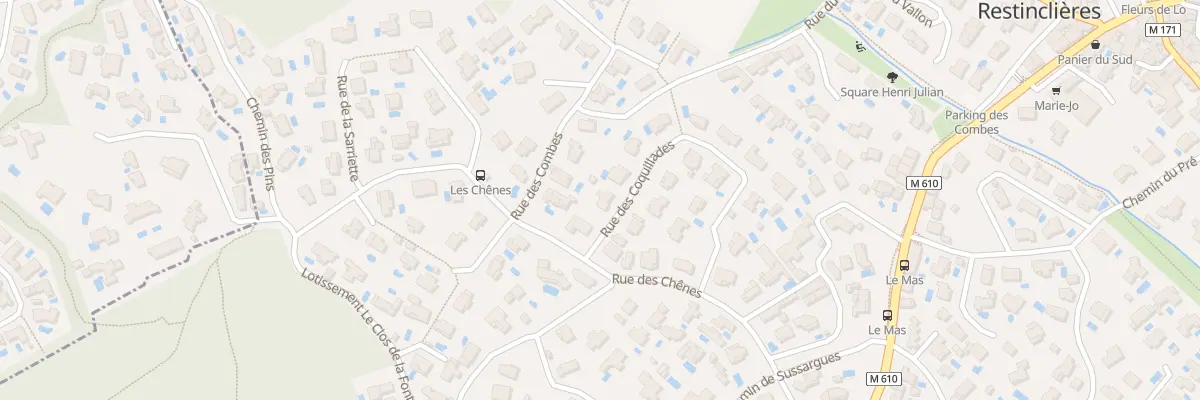 Plan du 11 Rue des Coquillades à Restinclières