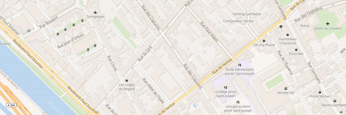 Plan du 96 Rue des Capucins à Reims