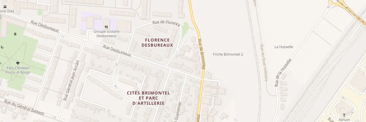 Plan du 55 Rue Desbureaux à Reims