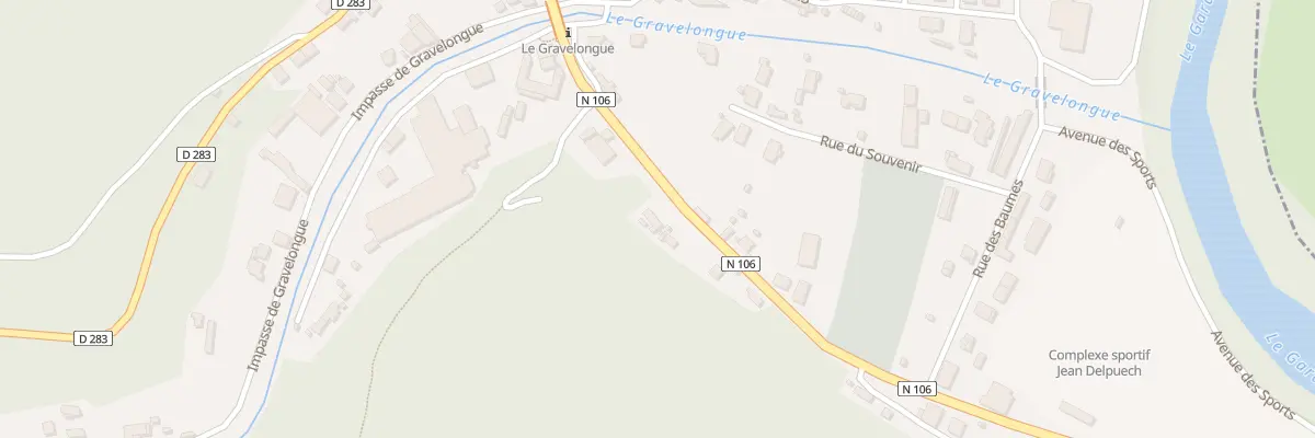 Plan du 74 Rue Jean Delpuech aux Salles-du-Gardon