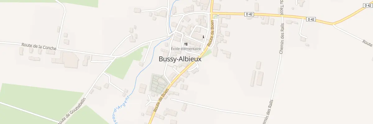 Plan du 150 Rte de Boën à Bussy-Albieux