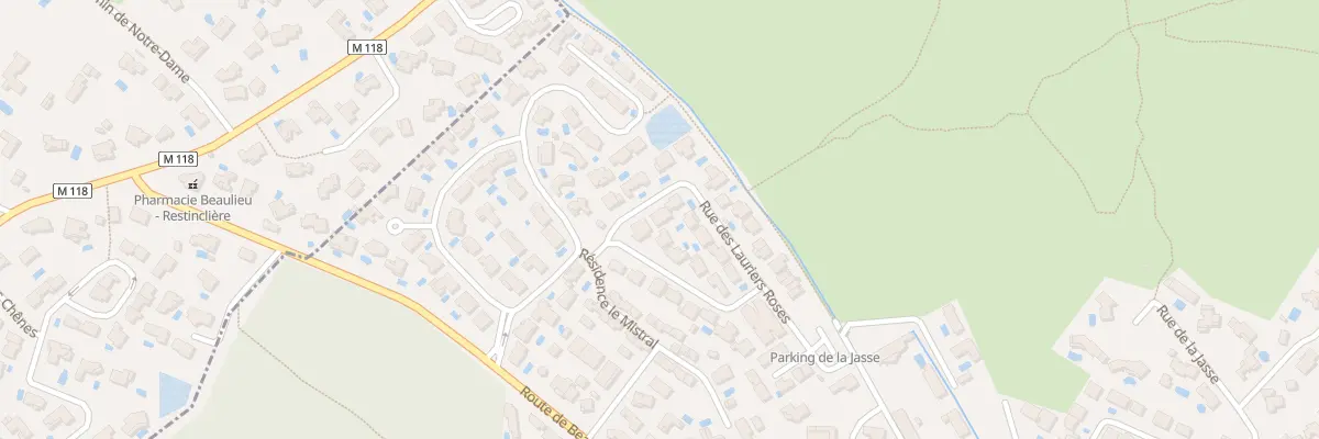 Plan du 4 Rue des Lauriers Roses à Restinclières