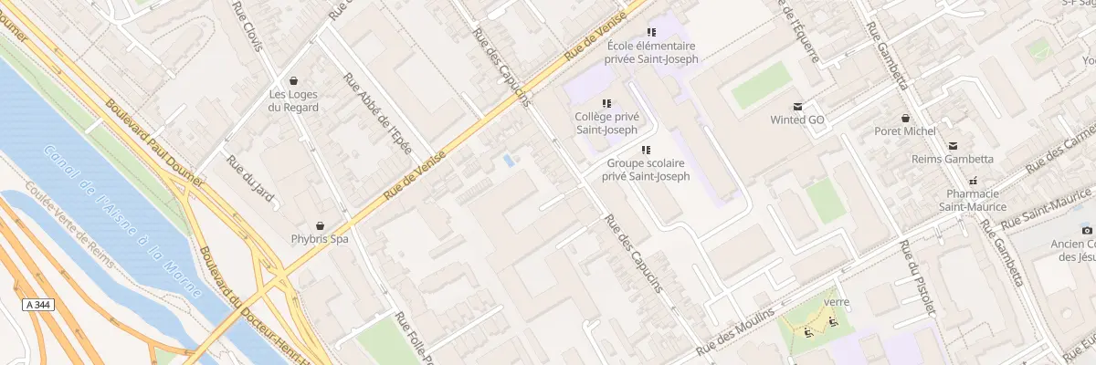Plan du 132 Rue des Capucins à Reims