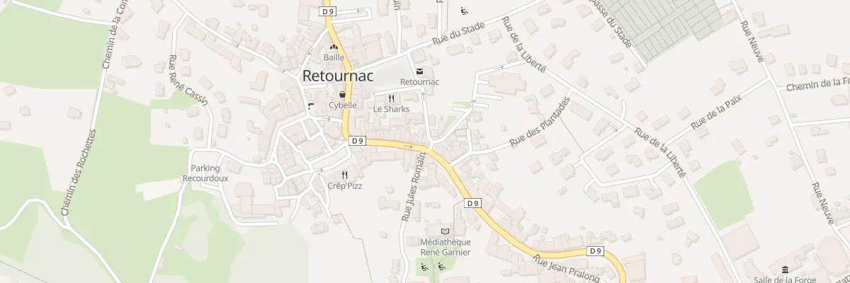 Plan du 9008 Rue de la République à Retournac