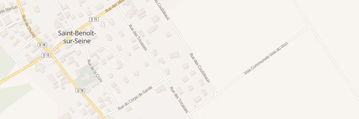 Plan du 8 Rue les Coulideaux à Saint-Benoît-sur-Seine