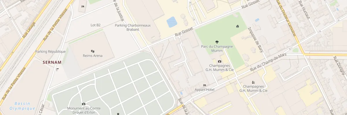 Plan du 2 Rue Gosset à Reims