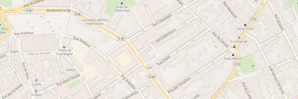Plan du 4 Rue Kellermann à Reims