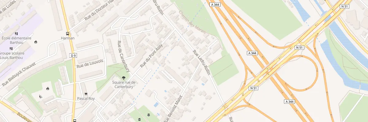 Plan du 158 Rue Ledru-Rollin à Reims