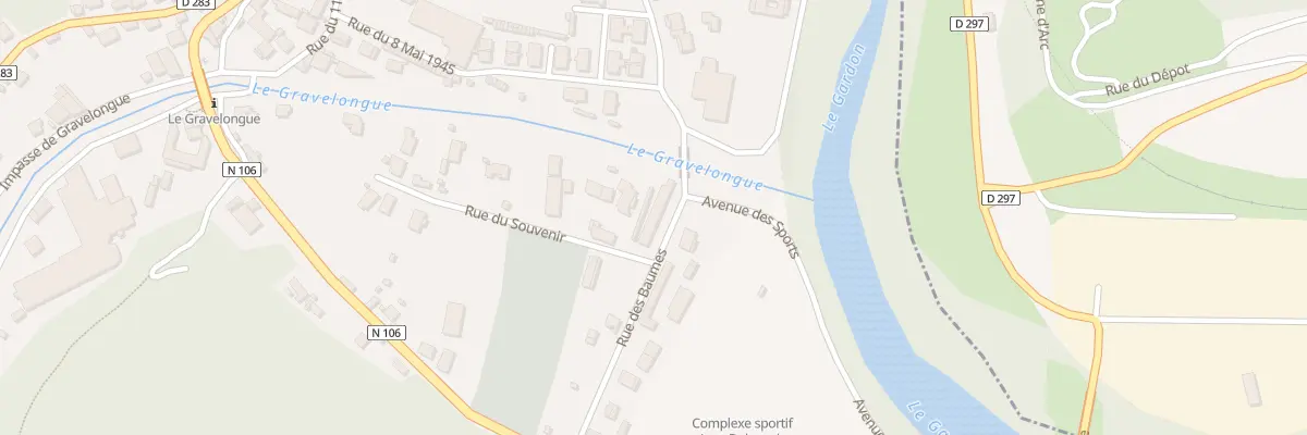 Plan du 1B Rue des Baumes aux Salles-du-Gardon