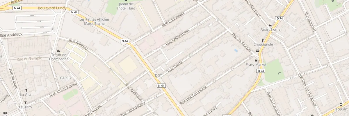 Plan du 1 Rue Werlé à Reims