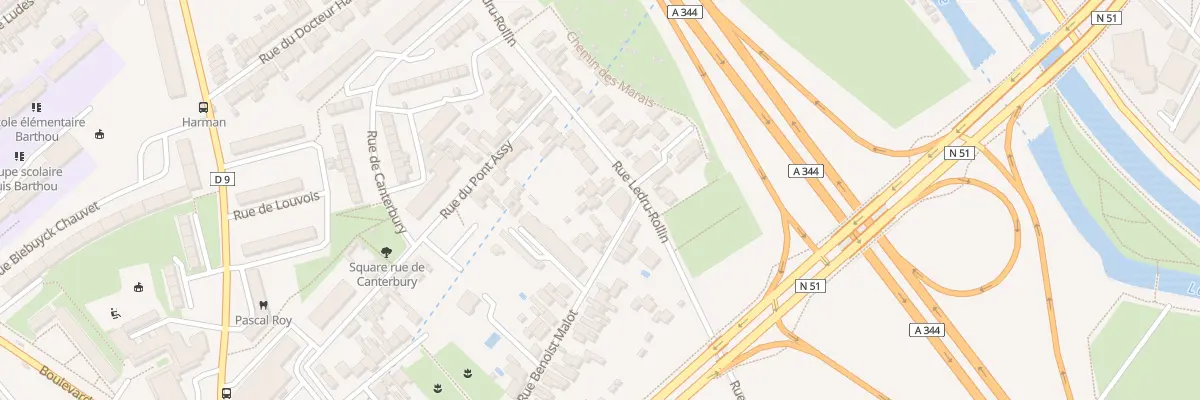 Plan du 160B Rue Ledru-Rollin à Reims
