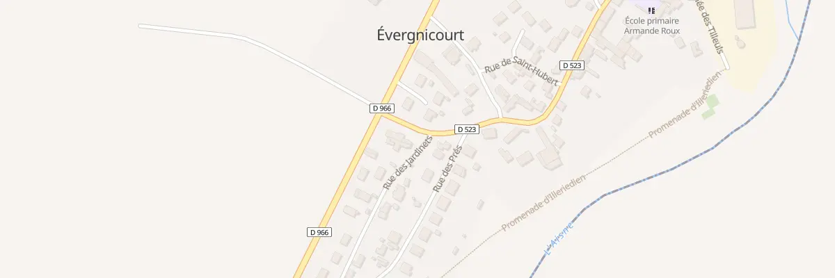 Plan du 2 Rue des Jardinets à Évergnicourt
