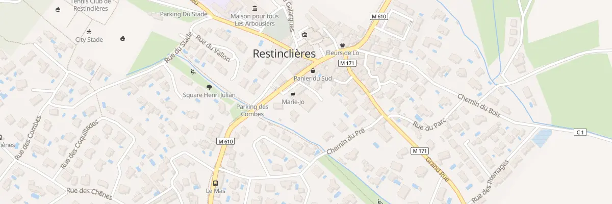 Plan du 10 Rte de Montpellier à Restinclières