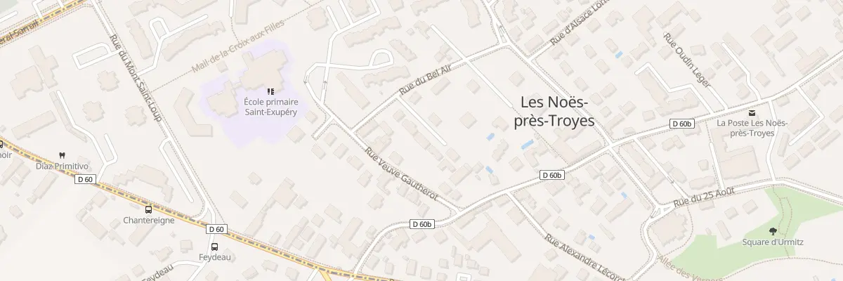 Plan du 8D Rue du Bel Air aux Noës-près-Troyes