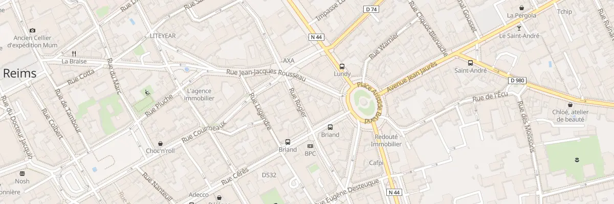 Plan du 6 Rue Rogier à Reims