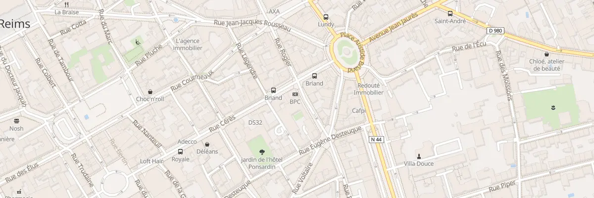 Plan du 4 Rue Ponsardin à Reims