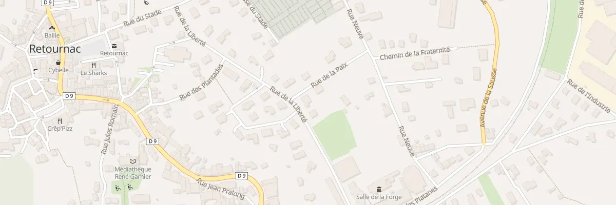 Plan du 13 Rue de la Liberte à Retournac