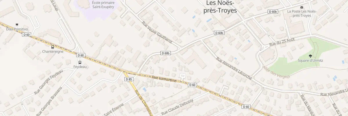 Plan du 27B Rue de la République aux Noës-près-Troyes