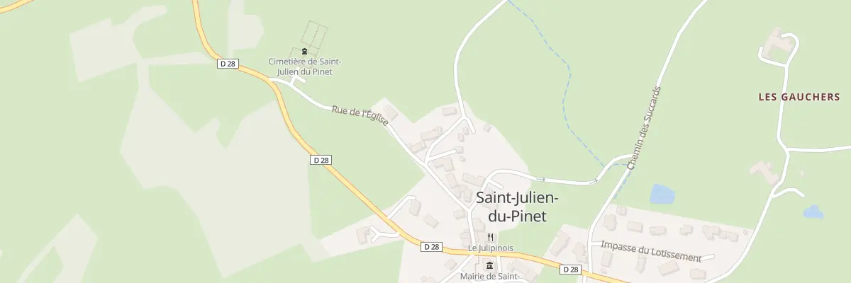Plan du 5020 Le Bourg à Saint-Julien-du-Pinet
