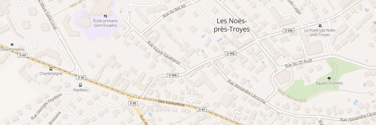 Plan du 2 Rue Veuve Gautherot aux Noës-près-Troyes