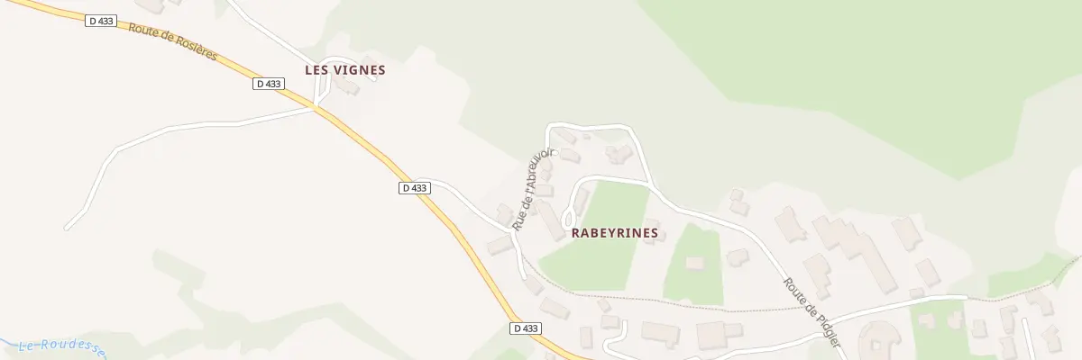 Plan du 5242 Rabeyrines à Saint-Hostien