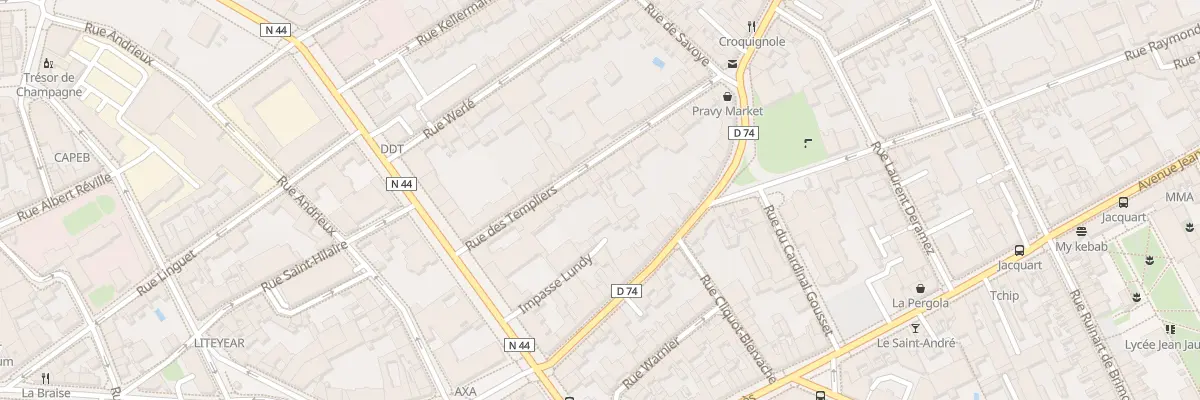 Plan du 16 Rue des Templiers à Reims