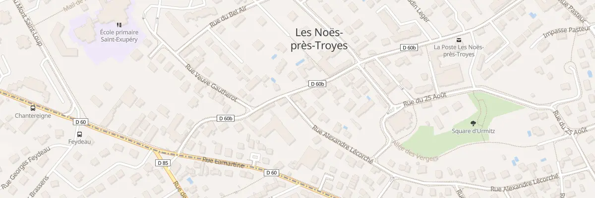 Plan du 1 Rue Alexandre Lécorché aux Noës-près-Troyes