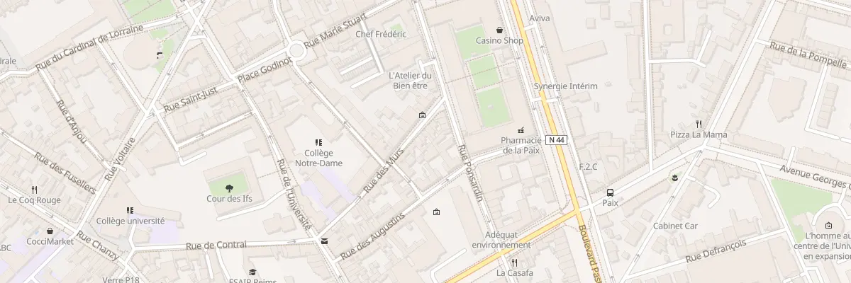 Plan du 28 Rue des Murs à Reims