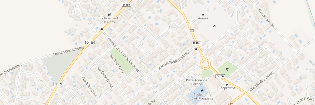 Plan du 9 Rue des Muriers à Mudaison