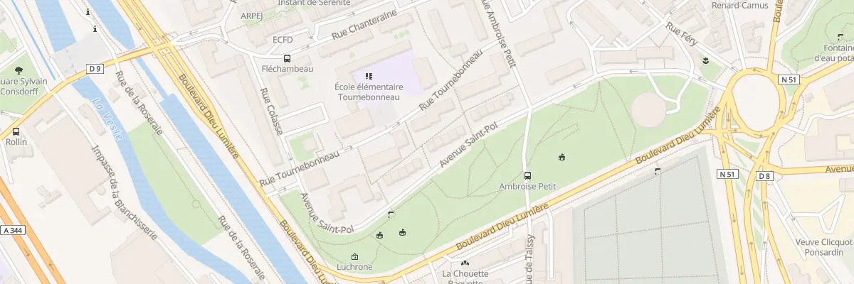 Plan du 9 Rue Tournebonneau à Reims
