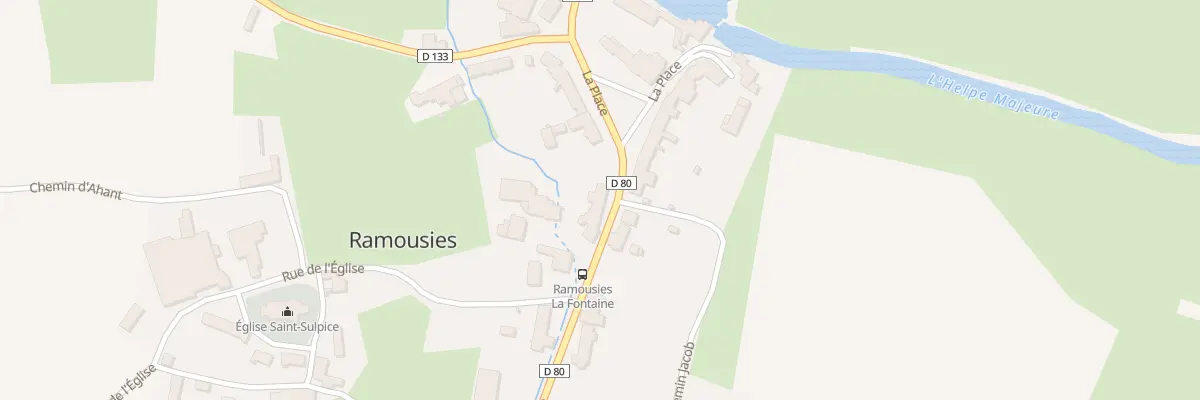 Plan du 2 Rue de la Fontaine à Ramousies
