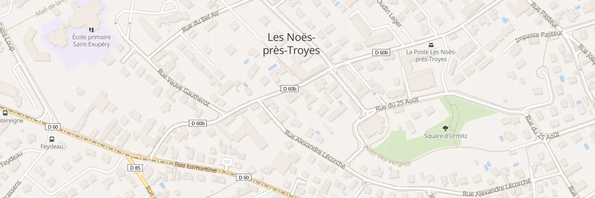 Plan du 23A Rue de la République aux Noës-près-Troyes