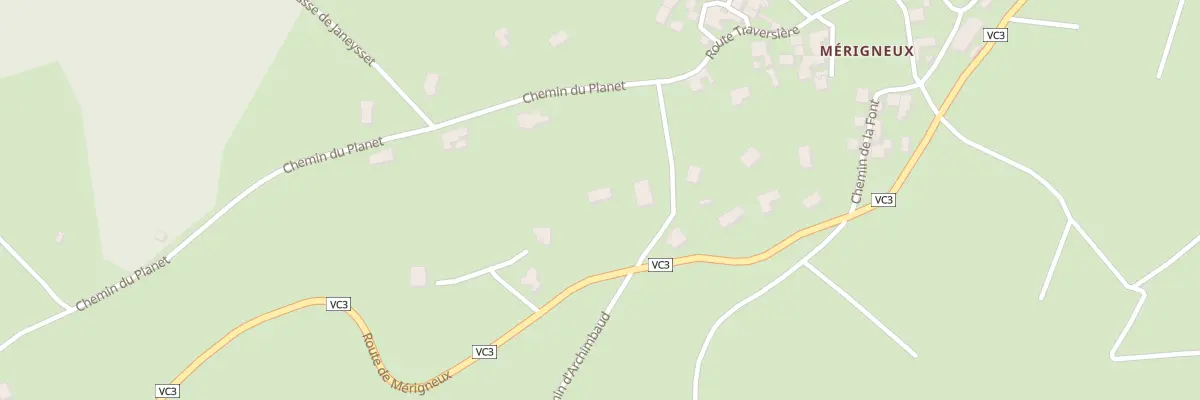 Plan du 5018 Rte Traversiere Ppale Merigneu à Lézigneux