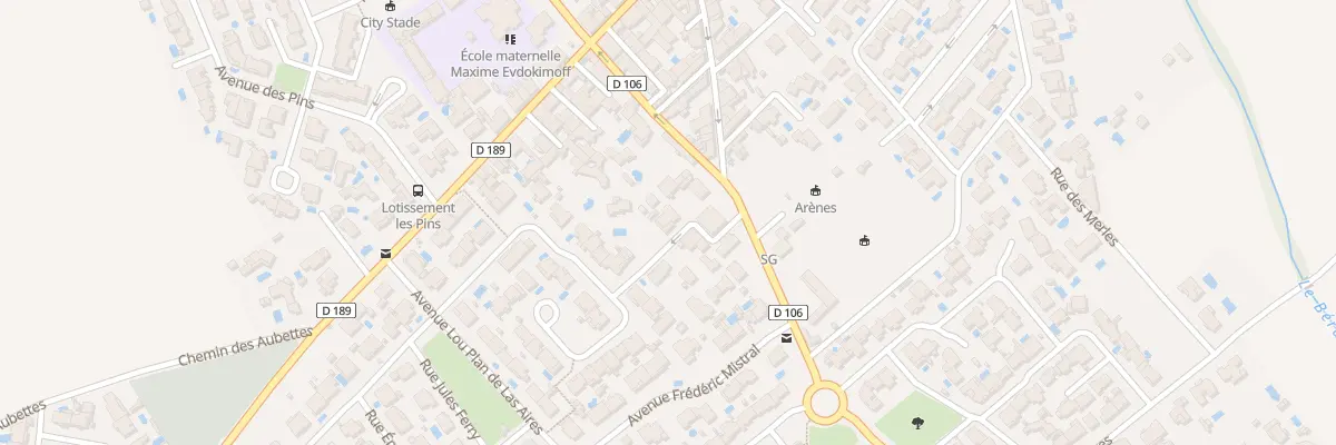 Plan du 1B Fg des Amandiers à Marsillargues