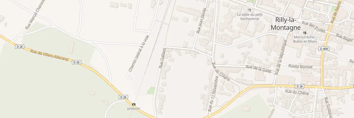 Plan du 7 Rue Gallieni à Rilly-la-Montagne
