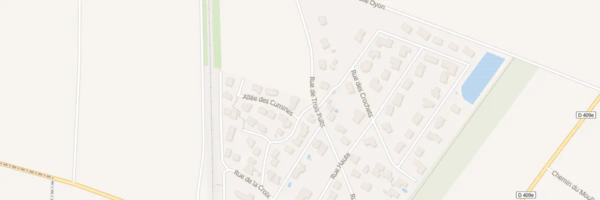 Plan du 2 Rue des Petites Voies à Montbré