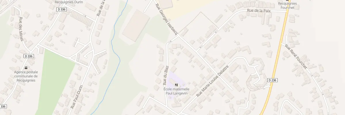 Plan du 1 Rue du Biez à Recquignies
