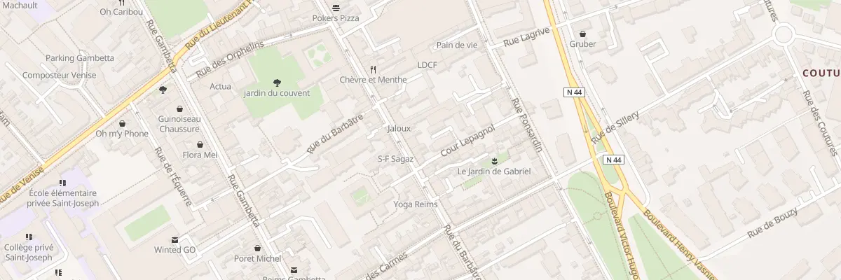 Plan du 93 Rue du Barbâtre à Reims