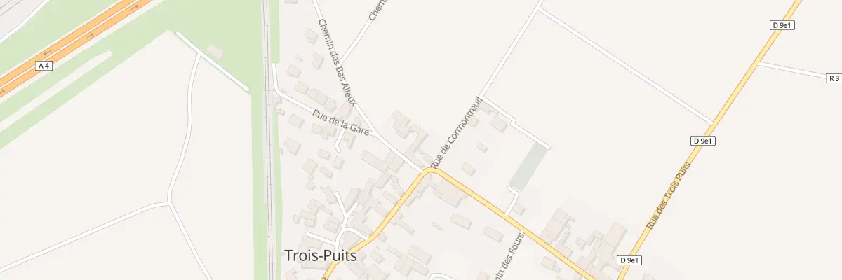 Plan du 2 Rue de la Gare à Trois-Puits