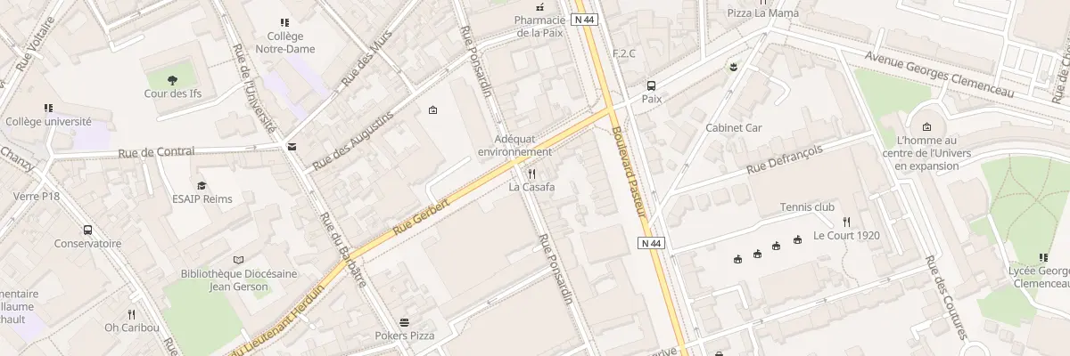 Plan du 55 Rue Ponsardin à Reims