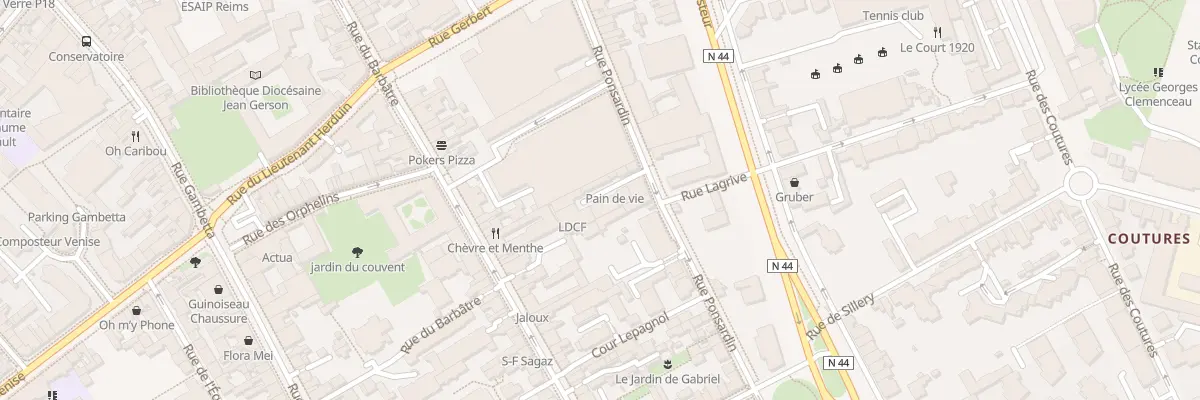 Plan du 92 Rue Ponsardin à Reims