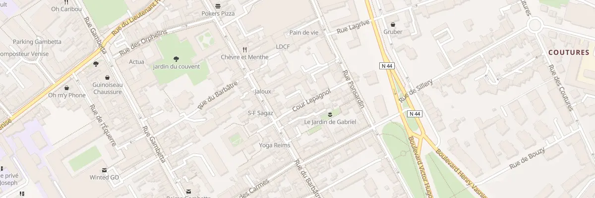 Plan du 95B Rue du Barbâtre à Reims