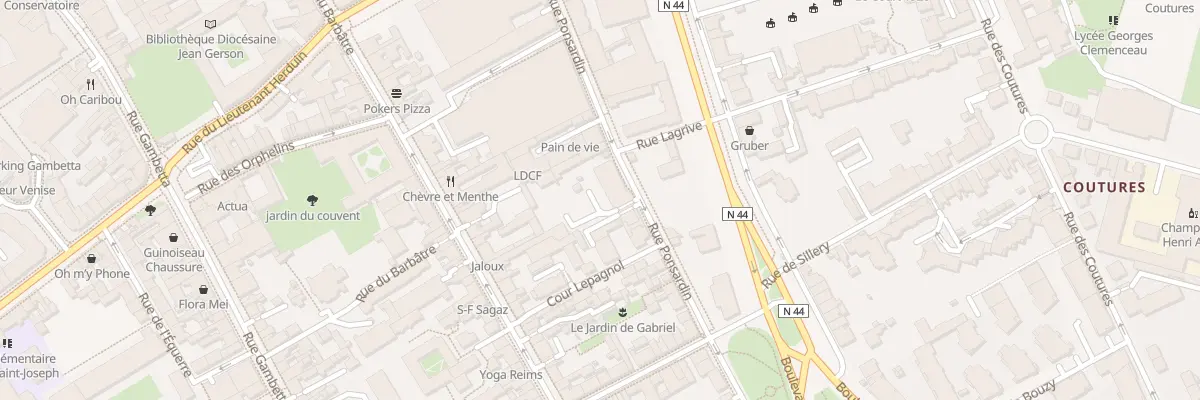 Plan du 98 Rue Ponsardin à Reims