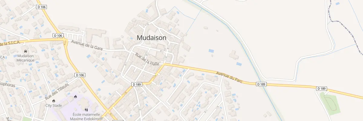 Plan du 1 Av du Parc à Mudaison