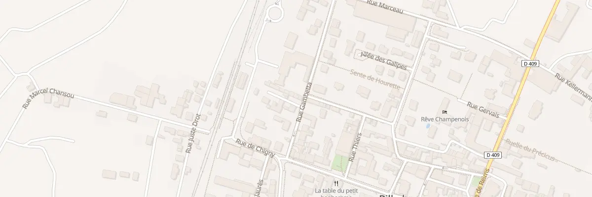 Plan de Rilly à Rilly-la-Montagne