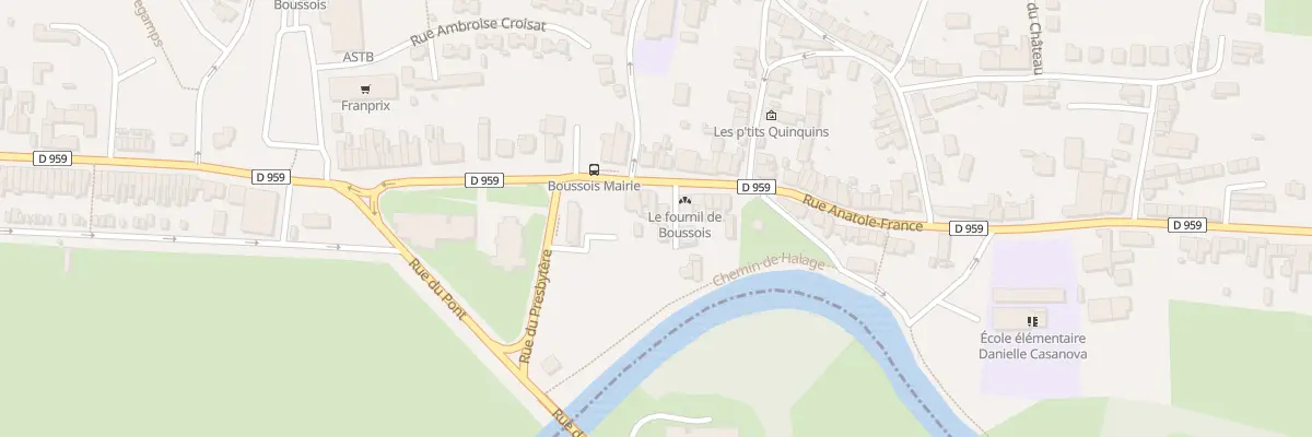 Plan du 8 Rue Anatole France à Boussois
