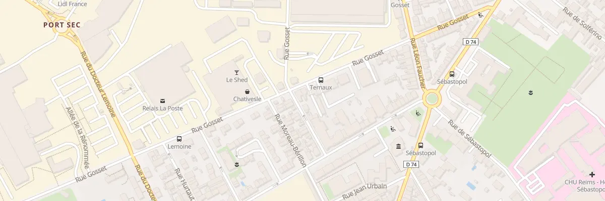 Plan du 80 Rue Gosset à Reims