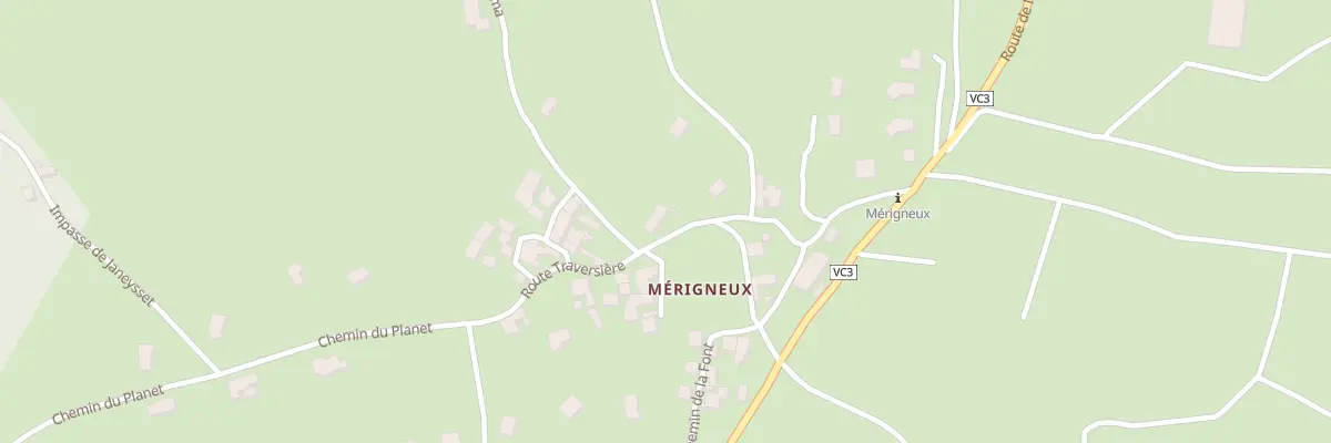 Plan du 5284 Rte Traversiere Ppale Merigneu à Lézigneux