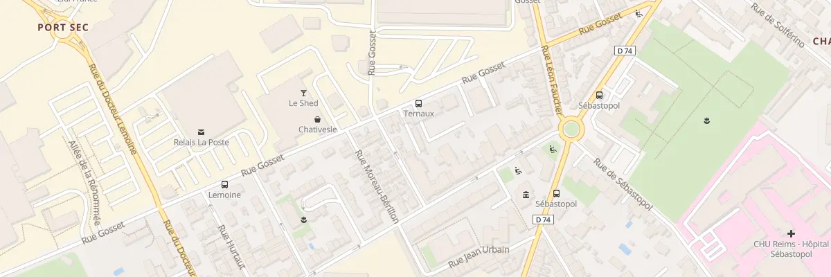 Plan du 84 Rue Gosset à Reims