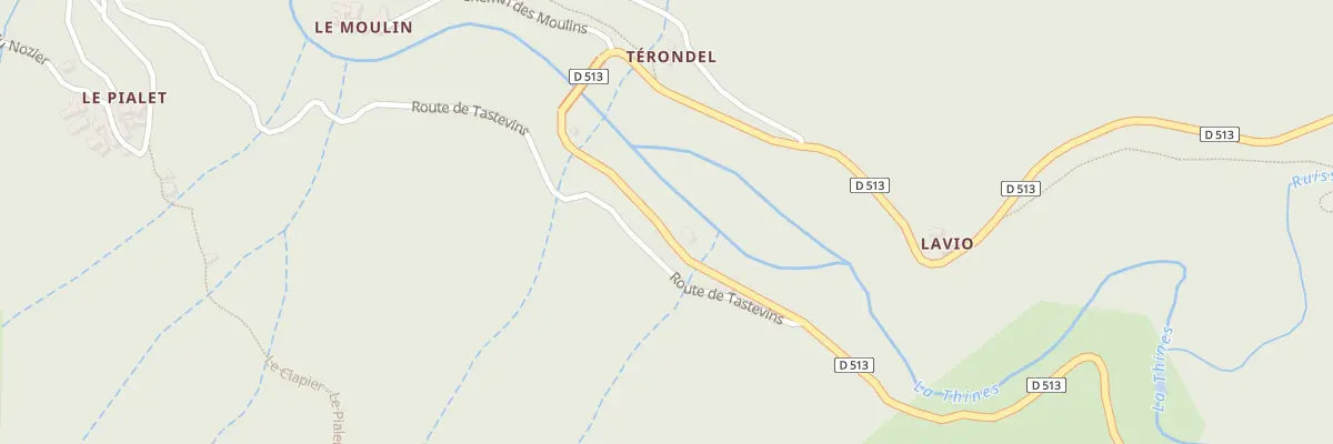 Plan du 6758 Rte de Thines à Malarce-sur-la-Thines